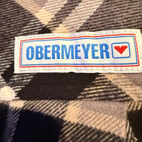 Obermeyer Black & White Plaid Flannel Shirt/Quilted Lining - Picture 4 of 8